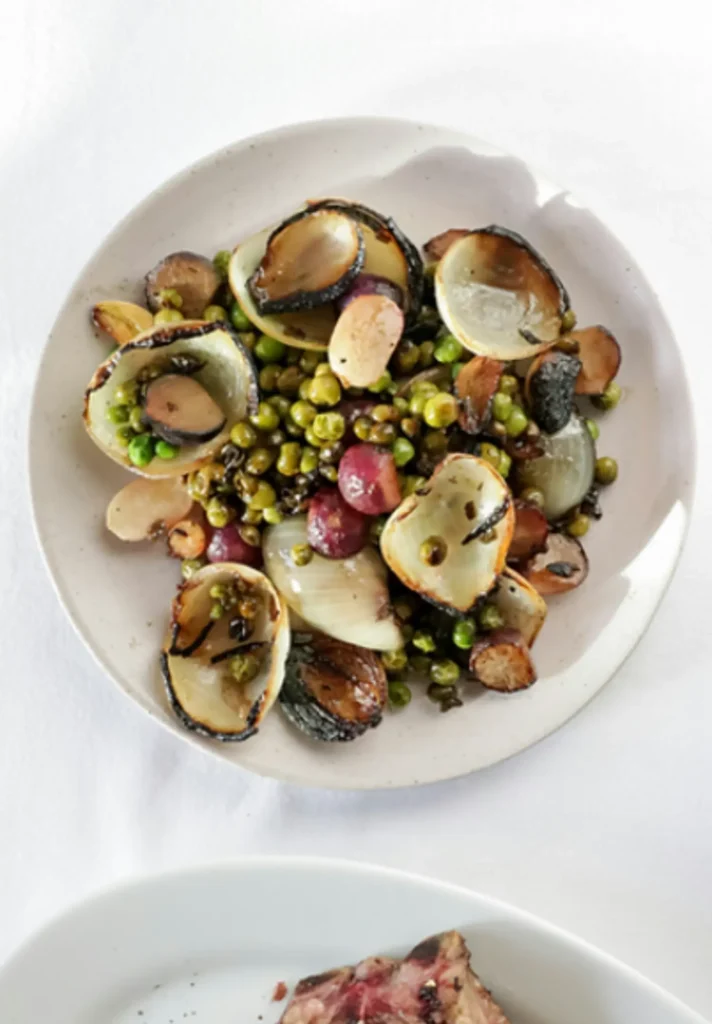 Dubai gourmet mushroom and pea dish